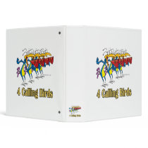 four calling birds 4th fourth day of christmas 3 ring binders