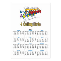 four calling birds 4th fourth day of christmas business card