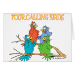 Four Calling Birds Greeting Card