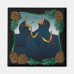 Four calling (colly) birds refrigerator magnet