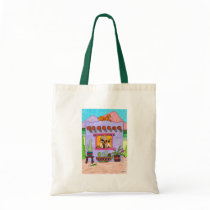 Four Cats at a Purple Adobe House Bags