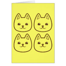 Four CATS Greeting Card