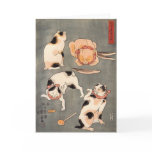 Four Cats in Different Poses Greeting Card