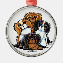 Four Cavalier King Charles Spaniels Ornament