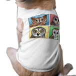 Four Color Owls (pastel) Dog Shirt