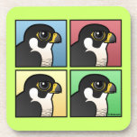 Four Color Peregrine Falcon Beverage Coaster