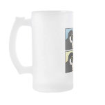 Four Color Peregrine Falcon Frosted Glass Mug