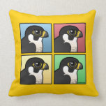 Four Color Peregrine Falcon Throw Pillow