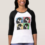 Four Color Peregrine Falcon Ladies Raglan Fitted T-Shirt