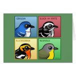Four Color Warblers Note Card