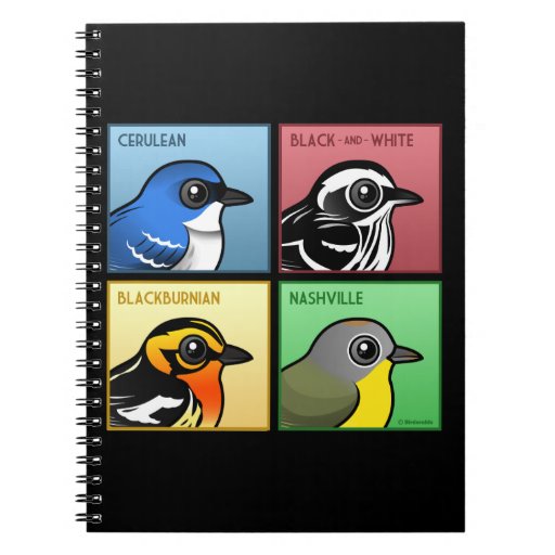 Four Color Warblers Spiral Notebook