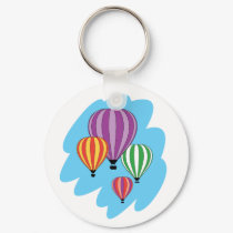 Four Colorful Hot Air Balloons keychains by alternateworlds Four Colorful Hot Air Balloons keychains
