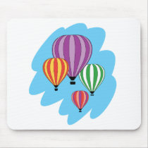 Four Colorful Hot Air Balloons Mousepad