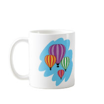 Four Colorful Hot Air Balloons Coffee Mugs