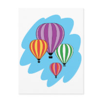Four Colorful Hot Air Balloons Post Card