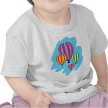 Four Colorful Hot Air Balloons T Shirts