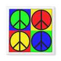 Four Colors, Four Peace Signs magnets by irregulargoods Four Colors, Four Peace Signs magnets