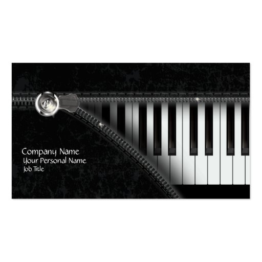 Four Colors Piano Keyboard Business Card (front side)
