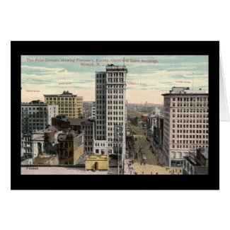 Four Corners, Newark, NJ c1915 Vintage card
