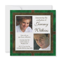 Four Corners Photo Grad Invitation - Green