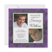 Four Corners Photo Grad Invitation - Purple