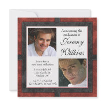Four Corners Photo Grad Invitation - Red