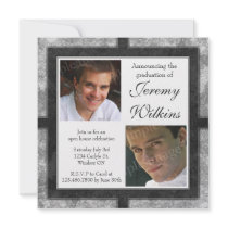 Four Corners Photo Grad Invitation - White