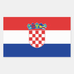 FOUR Croatia National Flag Rectangle Sticker
