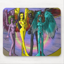 Four Demons Mousemat mousepads by GrenamoyaIsland Four Demons Mousemat mousepads