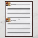 Four Dessert Panel on Chocolate Brown Recipe Cards Flyers