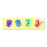 Four Dreidels Bumper Sticker