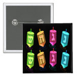 Four Dreidels Buttons
