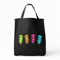 Four Dreidels Dark Bags
