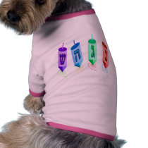 Four Dreidels Dog Shirts