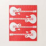 Four Electric Guitars in Black & White puzzles