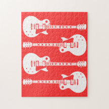 Four Electric Guitars in Black & White Puzzle