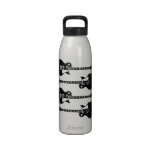 Four Electric Guitars in Black & White water bottles