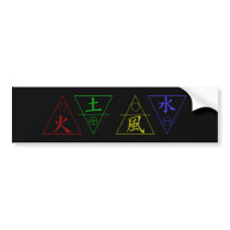 Four Elements bumper stickers
