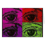 Four Eyes Pop Art by Katie Pfeiffer Cards