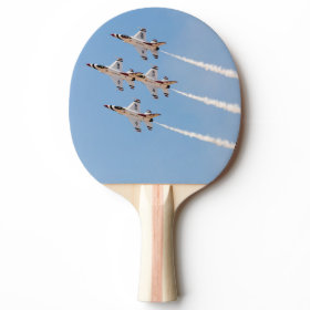 Four F-16 Thunderbirds fly in close formation Ping-Pong Paddle
