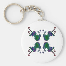 FOUR FANCY FIDDLES KEYCHAIN