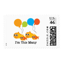 Four  Fish I'm This Many Tshirts and Gifts Postage