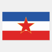 FOUR Flag of Yugoslavia (1945-1992) Stickers