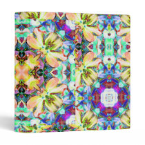 Four Flower Kaleidoscope 1" Art Binder