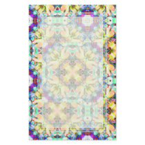 Four Flower Kaleidoscope Blank Stationery