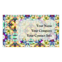Four Flower Kaleidoscope Business Card Template