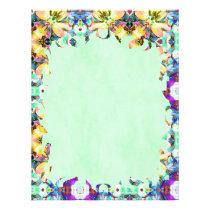 Four Flower Kaleidoscope Flame Letterhead