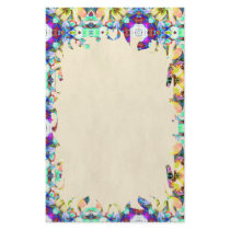 Four Flower Kaleidoscope Flame Stationery