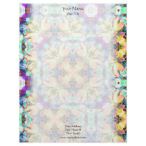 Four Flower Kaleidoscope Letterhead
