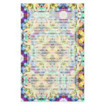 Four Flower Kaleidoscope Lined Stationery